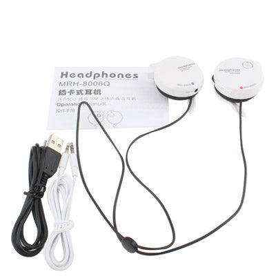 360 Degree Full Sound Wireless TF Card Player Headphone MP3, Support FM function