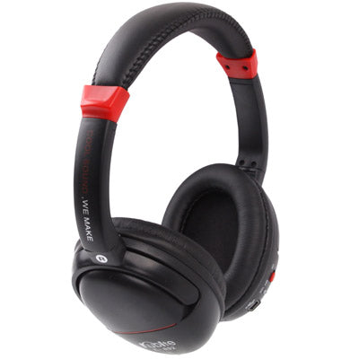 Kubite K-892 Black, Digital Music Headphone with FM Radio & Line Control / Microphone, Support Micro SD Card and Line In