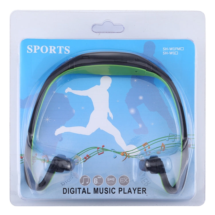 Neck-style Sport MP3 Earphone with TF Card Slot, Music Format: MP3 / WMA / WAV