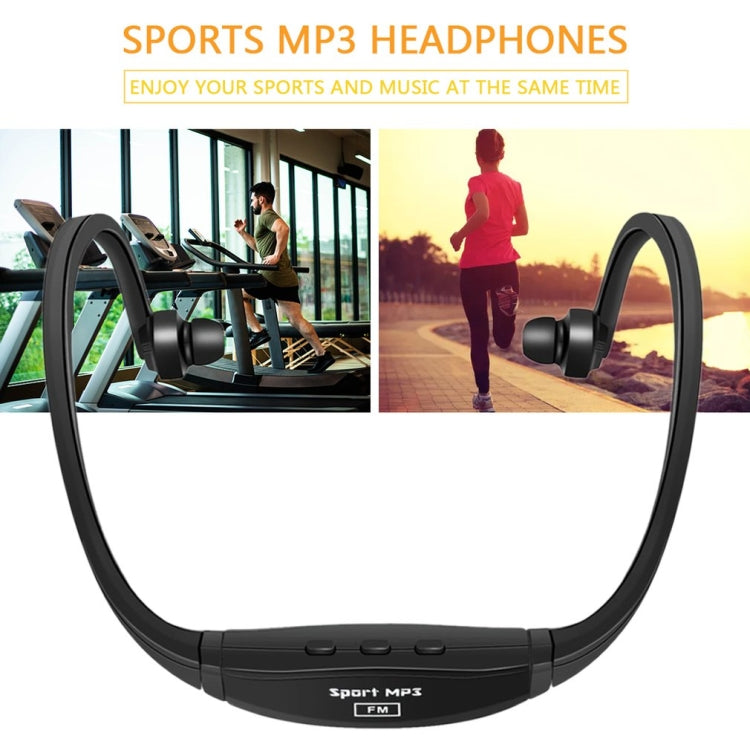 Neck-style Sport MP3 Earphone with TF Card Slot, Music Format: MP3 / WMA / WAV