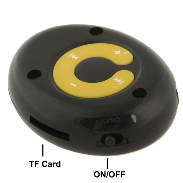 Mini Beetle Shape Card Reader MP3 Player, Support TF Card, Size: 45 x 38 x 18mm (Yellow)