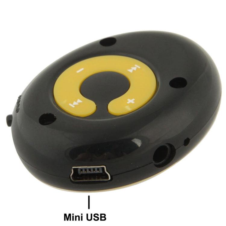 Mini Beetle Shape Card Reader MP3 Player, Support TF Card, Size: 45 x 38 x 18mm (Yellow)