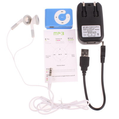 TF (Micro SD) Card Slot MP3 Player with Clip