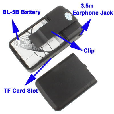 TF (Micro SD) Card Slot MP3 Player with Speaker, Clip