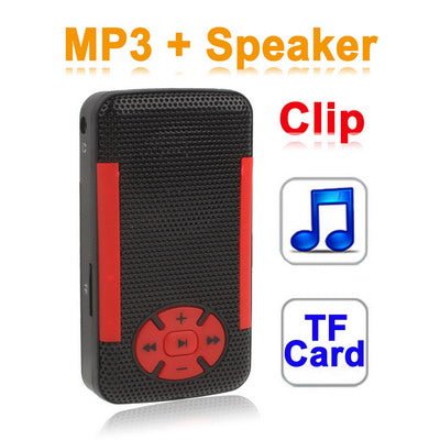 TF (Micro SD) Card Slot MP3 Player with Speaker, Clip