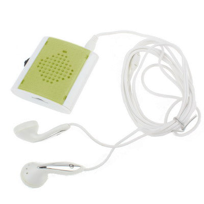 TF (Micro SD) Card Slot MP3 Player with Speaker, Clip (Light Green)