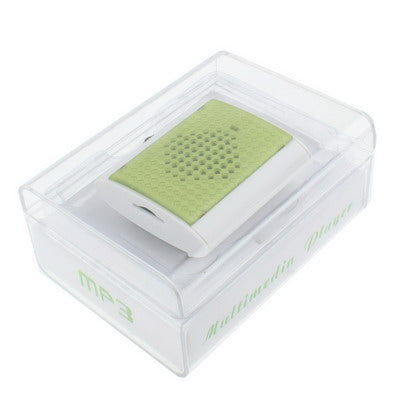 TF (Micro SD) Card Slot MP3 Player with Speaker, Clip (Light Green)