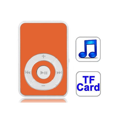 TF (Micro SD) Card Slot MP3 Player with Clip (Orange)