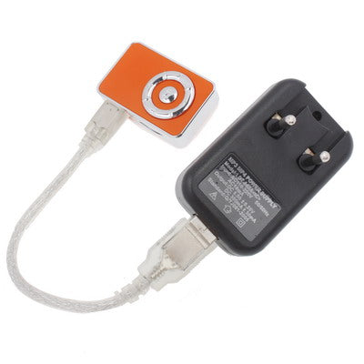 TF (Micro SD) Card Slot MP3 Player with Clip (Orange)