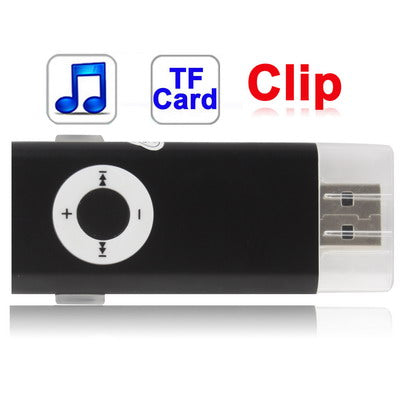 TF (Micro SD) Card Slot MP3 Player with Clip