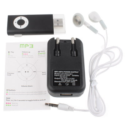 TF (Micro SD) Card Slot MP3 Player with Clip