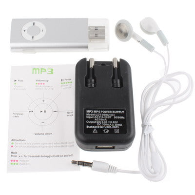 TF (Micro SD) Card Slot MP3 Player with Clip