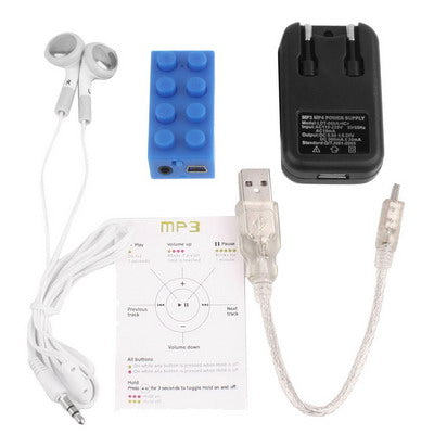 Building Block Style MP3 Player with TF (Micro SD) Card Slot