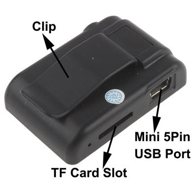 Mirror MP3 Player with TF Card Slot, Clip