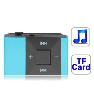 TF (Micro SD) Card Slot MP3 Player with Clip (Baby Blue)