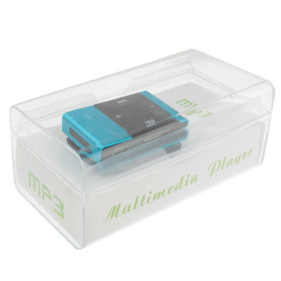 TF (Micro SD) Card Slot MP3 Player with Clip (Baby Blue)