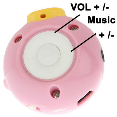 Angry Birds Green Pig Style TF (Micro SD) Card Slot Mini MP3 Player