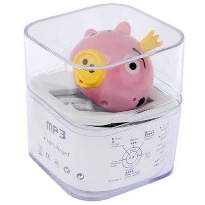 Angry Birds Green Pig Style TF (Micro SD) Card Slot Mini MP3 Player