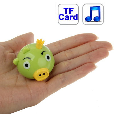 Angry Birds Green Pig Style TF (Micro SD) Card Slot Mini MP3 Player