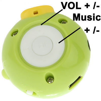 Angry Birds Green Pig Style TF (Micro SD) Card Slot Mini MP3 Player