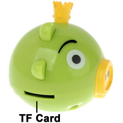 Angry Birds Green Pig Style TF (Micro SD) Card Slot Mini MP3 Player