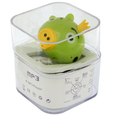 Angry Birds Green Pig Style TF (Micro SD) Card Slot Mini MP3 Player