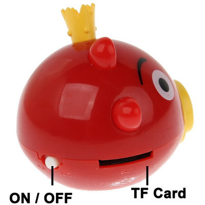 Angry Birds Green Pig Style TF (Micro SD) Card Slot Mini MP3 Player