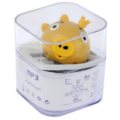 Angry Birds Green Pig Style TF (Micro SD) Card Slot Mini MP3 Player