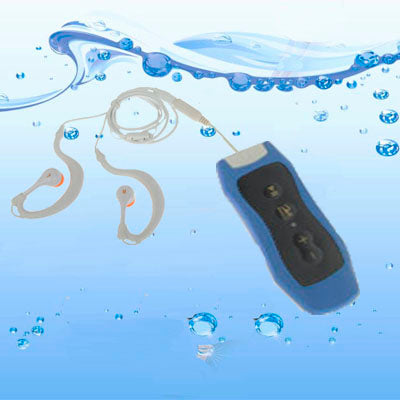 4GB Waterproof IPX8 MP3 Player with FM Radio function & Clip (Baby Blue)
