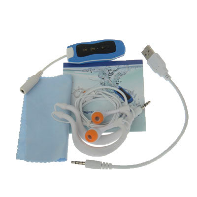 4GB Waterproof IPX8 MP3 Player with FM Radio function & Clip (Baby Blue)