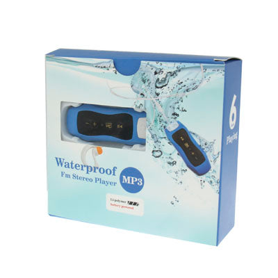 4GB Waterproof IPX8 MP3 Player with FM Radio function & Clip (Baby Blue)