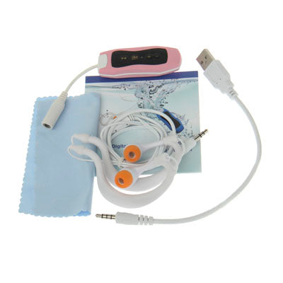 4GB Waterproof IPX8 MP3 Player with FM Radio function (Pink)