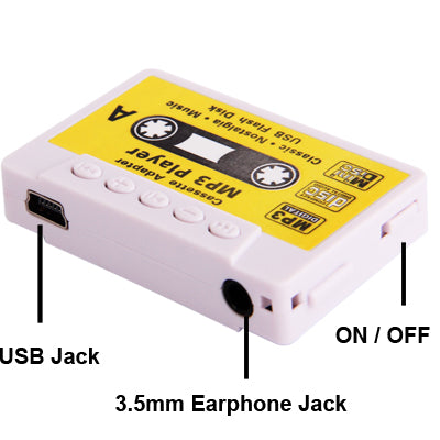 Magnetic Tape Style TF (Micro SD) Card Slot MP3 Player