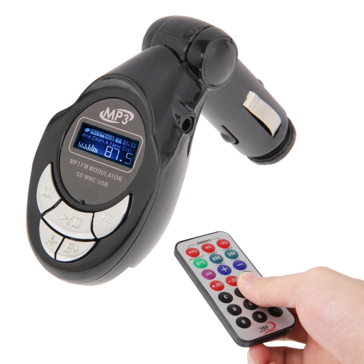 In Car 4 in 1 (SD Card) / USB MP3 Wireless FM Modulator Transmitter with LCD Display(Black)