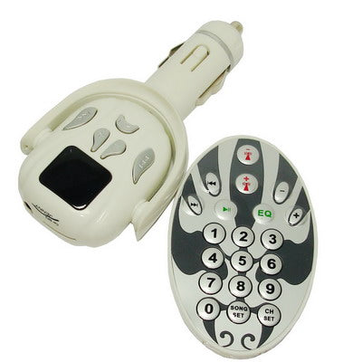 Car MP3 with Fm Transmitter, Remote,and support USB Flash Disk,TF Card(White)