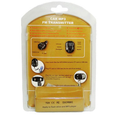 Car MP3 with Fm Transmitter, Remote,and support USB Flash Disk,TF Card(White)
