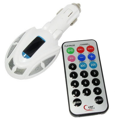 Car MP3 with Fm Transmitter, Remote(White)