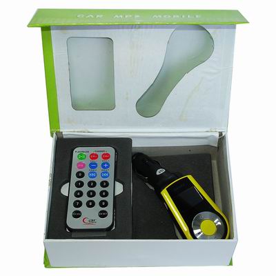 Car MP3 with Fm Transmitter, Remote,and support USB Flash Disk,SD Card(Yellow)