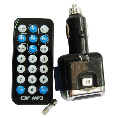 MP3 Player with Fm Transmitter, Remote,and support USB Flash Disk,SD Card(Black)
