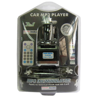 MP3 Player with Fm Transmitter, Remote,and support USB Flash Disk,SD Card(Black)