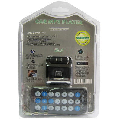 MP3 Player with Fm Transmitter, Remote,and support USB Flash Disk,SD Card(Black)