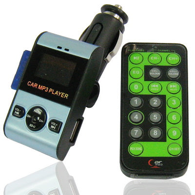 4 in 1 (SD/MMC Card, USB Port, LCD Display, FM Modulator) Car MP3 Player with Remote Control(Baby Blue)