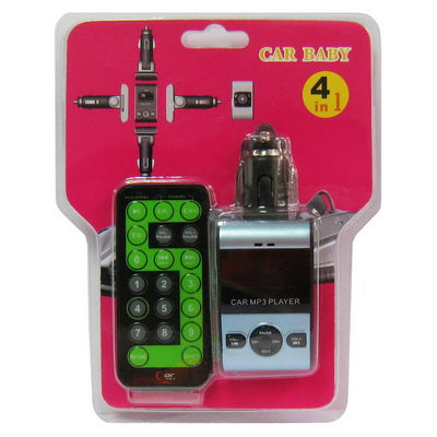4 in 1 (SD/MMC Card, USB Port, LCD Display, FM Modulator) Car MP3 Player with Remote Control(Baby Blue)