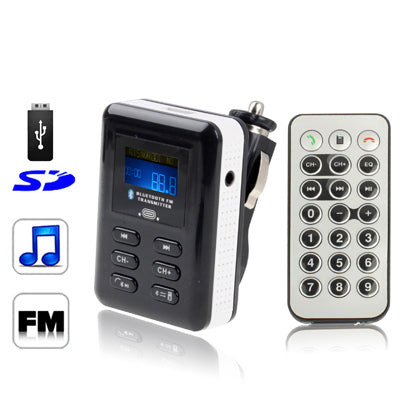 Car FM Transmitter with Bluetooth, Support SD Card & USB Flash Disk