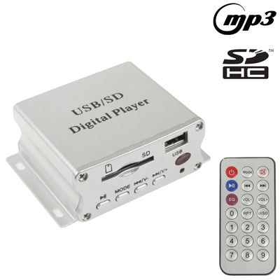 Car Digital MP3 Player with Remote Control, Support SD Card / USB Flash Disk(Silver)