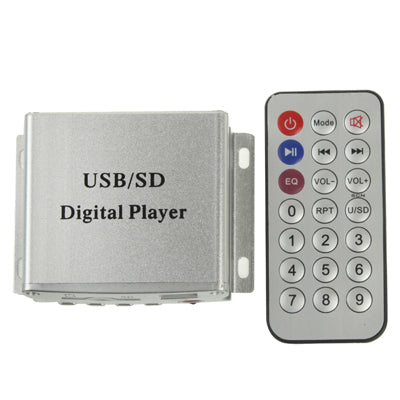 Car Digital MP3 Player with Remote Control, Support SD Card / USB Flash Disk(Silver)