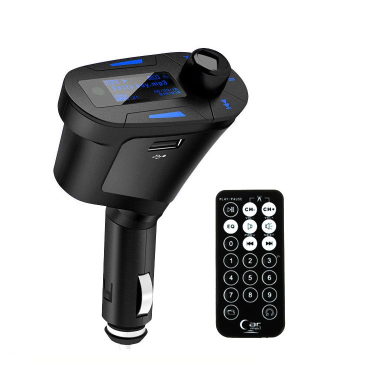 Car MP3 WMA USB SD/MMC Player Wireless FM Transmitter + Remote Control(Black)