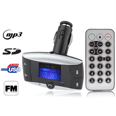 BT-01 Car Bluetooth MP3 Player with FM Transmitter, Support USB Flash Disk & SD / MMC Card(Black)