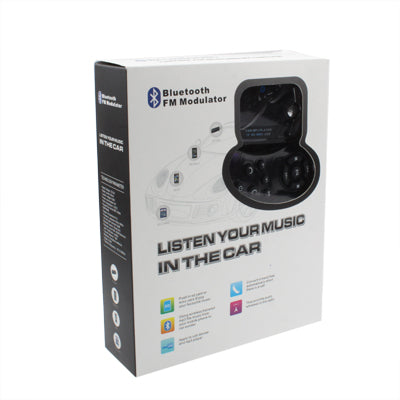 Car Bluetooth Handfree MP3 Player FM Transmitter with Steering Wheel Remote, Support USB Flash Disk & SD / MMC/ TF Card(Black)