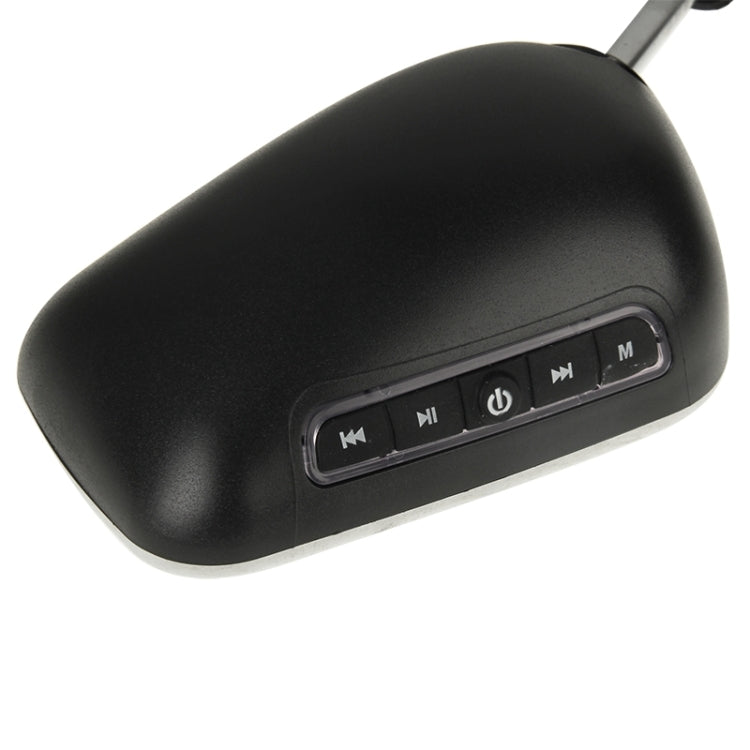 Motorcycle MP3 Player Rearview Mirror Speaker with FM Radio & Remote Control, Support SD / MMC Card(Black)